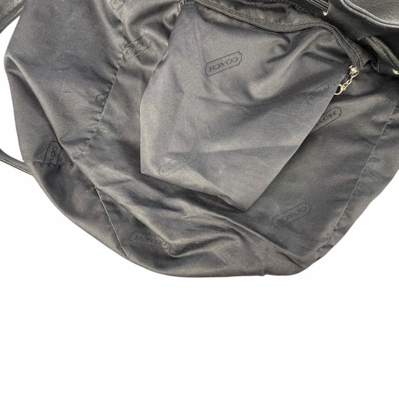 Coach RARE Vintage Lexington Drawstring Black Leather Bucket Bag Made In Italy - Picture 12 of 14